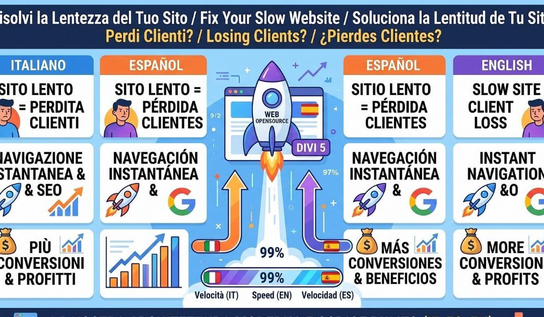 Il Tuo Sito è Lento? Ecco Perché Stai Perdendo Clienti (e Come Risolviamo il Problema)